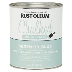 Rust-Oleum Chalked Ultra Matte Paint Serenity Blue 887ml